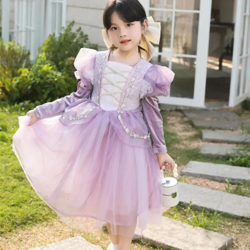 каваи Цукино Усаги/ новое весенне-осеннее милое детское платье принцессы с героями мультфильмов для девочек, сетчатая юбка-пачка принцессы, платье на день рождения, подарок