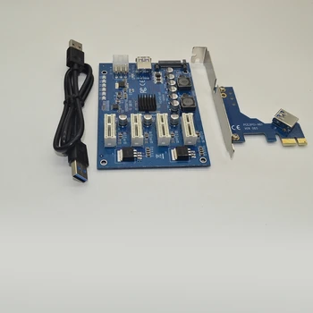 1-слот PCI-e от 1 до 4 слотов 1x Riser Card с высокоскоростным USB-кабелем Электронные компоненты Высокопроизводительные ремонтные детали