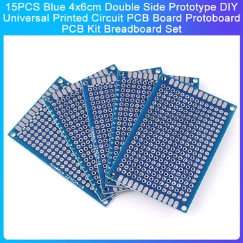 15ШТ Синий 4x6 см Двухсторонний Прототип DIY Универсальная Печатная Плата PCB Board Protoboard PCB Kit Набор Макетных Плат