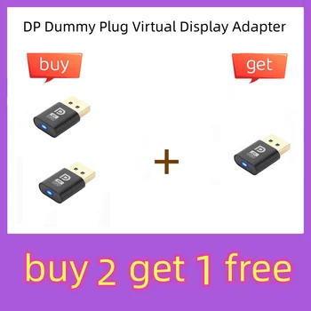 DP Dummy Plug Адаптер Виртуального Дисплея EDID Безголовый Эмулятор 4K DP Displayport Аксессуары Для Виртуального Дисплея Видеокарты