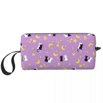 Moon Kitties, лавандовые косметички, Несессер Сейлор Мун, модная дорожная сумка для хранения сумочки