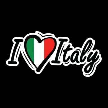 Автомобильная Наклейка I Love Italy Флаг Лозунг Наклейка На Бампер Автомобиля Для Ноутбука Бутылка Грузовик Телефон Мотоцикл Окно Настенная Чашка D