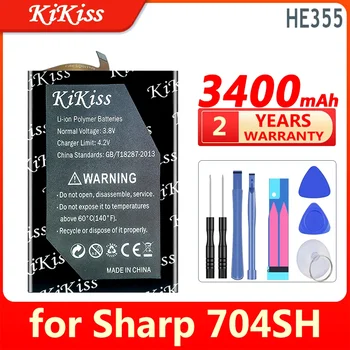 Аккумулятор KiKiss HE355 3400mAh для Sharp 704SH High Capacity Bateria