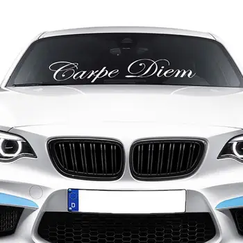 Буквы Carpe Diem Дизайн автомобиля Наклейка на лобовое стекло автомобиля Наклейки Декор