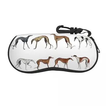 Милый футляр для очков для собак породы Уиппет Сайтхаунд, для женщин и мужчин, Мягкие солнцезащитные очки Greyhound Hound, Защитный чехол