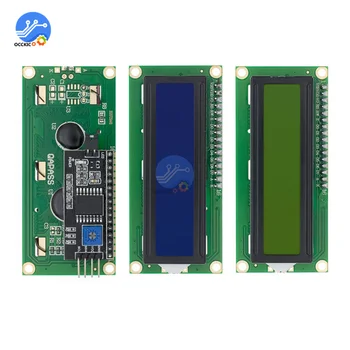 Модуль LCD1602 Синий/Желто-Зеленый Экран 16x2 Символьный ЖК-дисплей 1602 LCD PCF8574T PCF8574 IIC I2C Интерфейс 5V Для Arduino