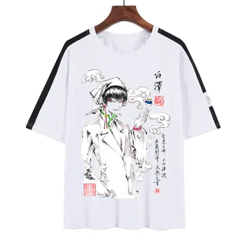 новая классическая футболка серии Hoozuki no Reitetsu, мужская и женская футболка с рисунком аниме тушью с короткими рукавами