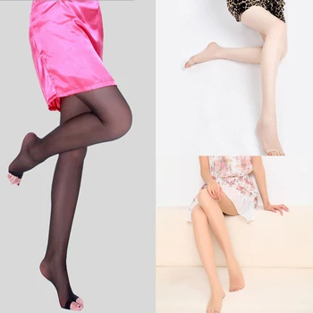 Новые женские модные сексуальные прозрачные ультратонкие эластичные колготки с открытым носком одного размера, обтягивающие бесшовные женские чулки трех цветов