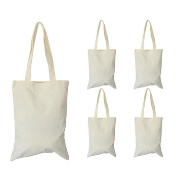 Холст сумки набор DIY ремесло пустой макияж сумки мешок сумки на молнии чехол холст ручка СДЕЛАЙ САМ многоразовые продуктовый сумка