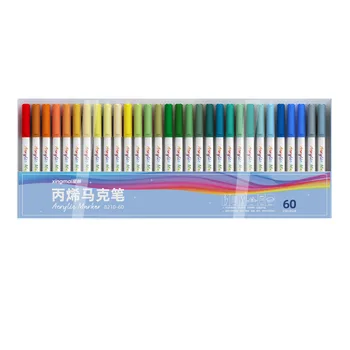 художественные принадлежности для художника Акриловая маркерная ручка Быстросохнущая водонепроницаемая 60 цветов для граффити ручка элементарное искусство мягкий наконечник спиртовые чернила