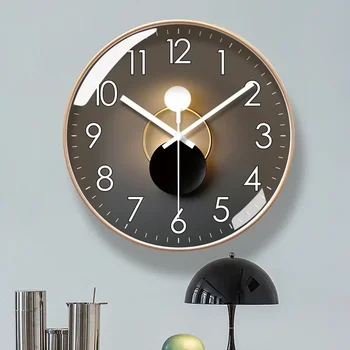 Часы Домашние настенные часы в гостиной Простые настенные часы в скандинавском стиле, современные и роскошные