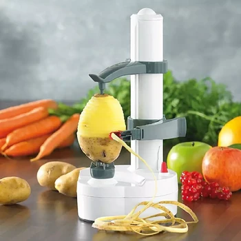 Электрические картофелечистки Автоматическая Вращающаяся овощечистка для яблок, Машина для очистки картофеля, Автоматический резак для фруктов и овощей
