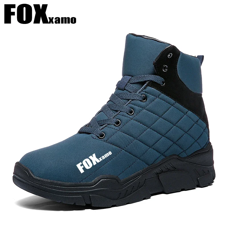 Foxxamo / Новинка 2023 года, Мужская Зимняя Спортивная обувь для улицы, Плюс Бархатные Теплые Нескользящие Водонепроницаемые ботинки, Рыболовные ботинки, Велосипедные Зимние ботинки