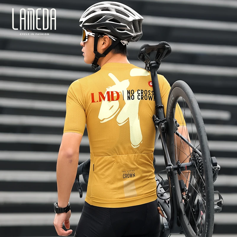 LAMEDA China-Шикарный индивидуальный велосипедный костюм, мужской костюм с коротким рукавом, летний дорожный костюм для катания на горных велосипедах, снаряжение