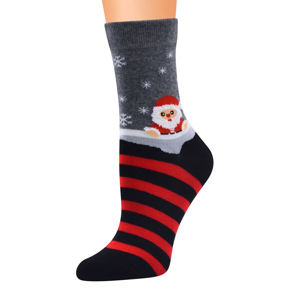 5 пар теплых носков рождественской серии, женские носки средней длины (разные фасоны)